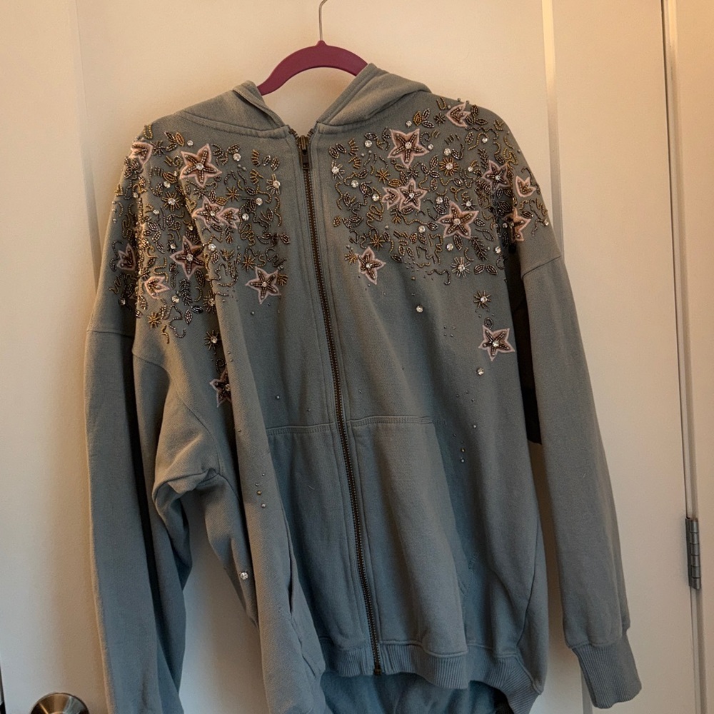 Free People Cozy Gray Fabric - Picture 2 of 5